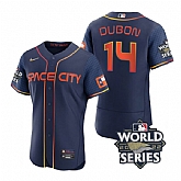 Astros 14 Mauricio Dubon Navy Nike 2022 World Series City Connect Flexbase Jersey,baseball caps,new era cap wholesale,wholesale hats